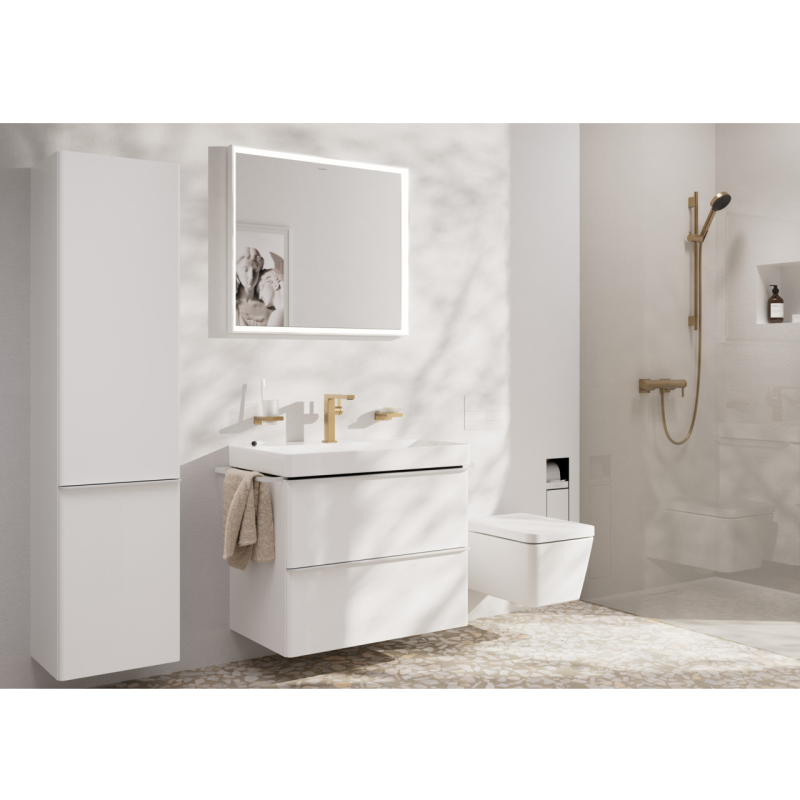 Hansgrohe TECTURIS E смеситель для умывальника 150, однорычажный,CoolStart, push-open, цвет шлифованная бронза, (73040140)