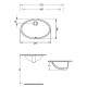 IMPRESE Умывальник овальный (38х47,5х18 см врезной под столешницу) (c06900103OV)