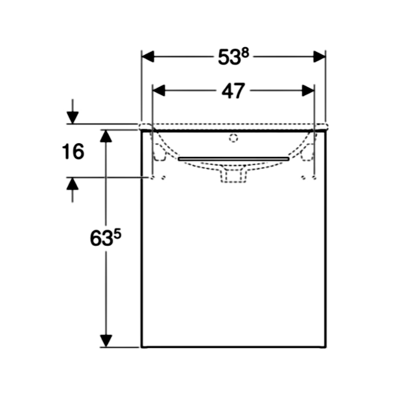 Geberit SELNOVA SQUARE тумба 53,8*50,2см, с 1й дверью, белый глянец, (501.216.00.1)