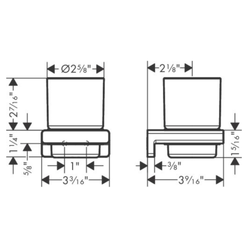 Hansgrohe ADDSTORIS держатель для зубных щеток, шлифованный черный хром, (41749340)