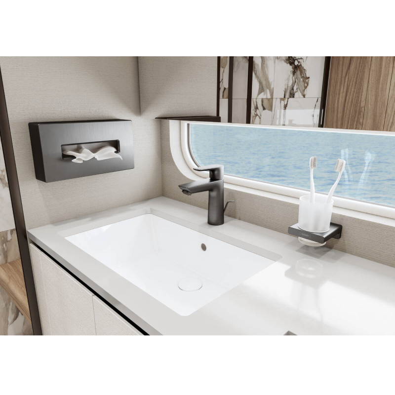 Hansgrohe ADDSTORIS держатель для зубных щеток, шлифованный черный хром, (41749340)