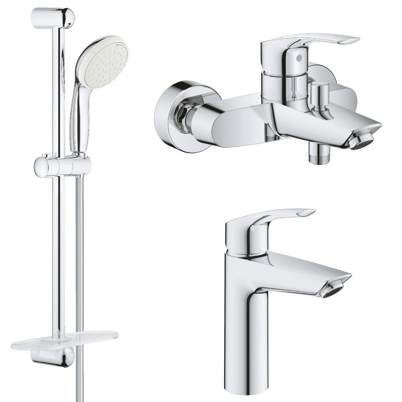 Grohe EUROSMART NEW набір змішувачів для ванни (23324003+33300003+27926001), (UA123246M0)