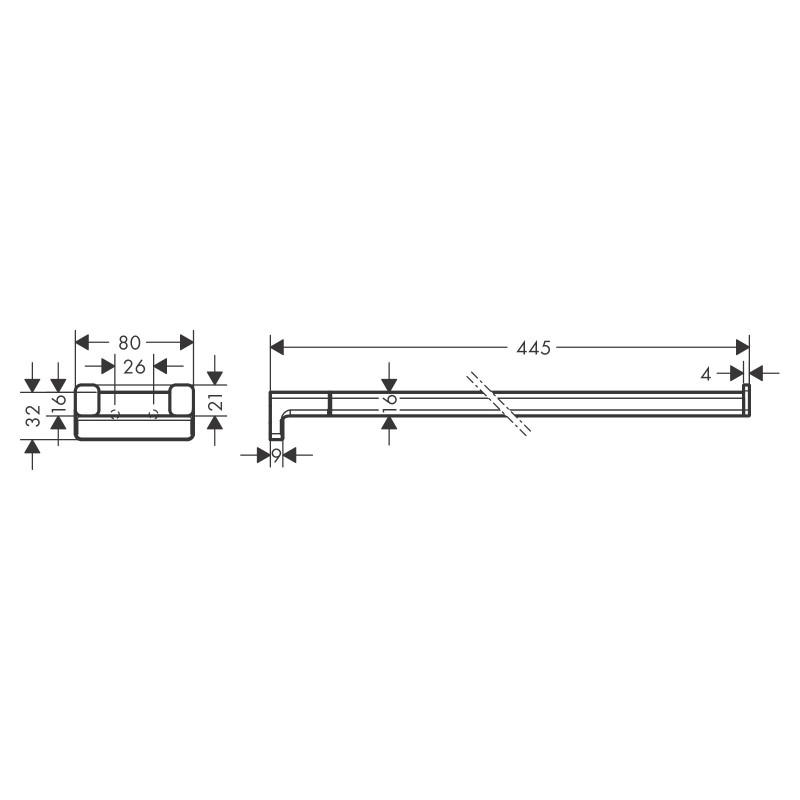 Hansgrohe Полотенцедержатель ADDSTORIS 41770990, золото, (41770990)