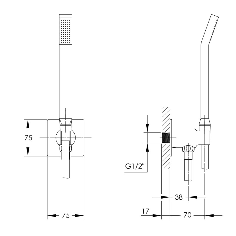 IMPRESE SMART CLICK система душова прихованого монтажу, термостат 3 функції, форма Q (ZMK101901101(NO:1-2)+ZMK101901101(NO:2-2)+ZMK101901235+ZMK101901221), хр, (ZMK101901245)