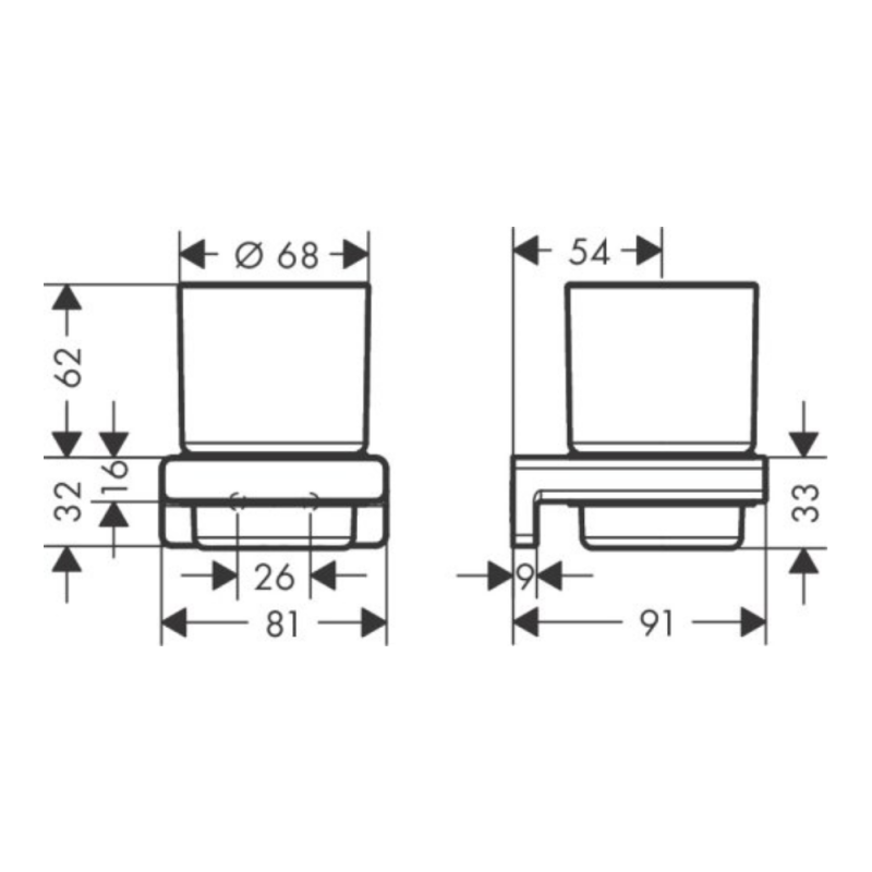 Hansgrohe ADDSTORIS стаканчик для зубных щеток, цвет полированная бронза, (41749140)
