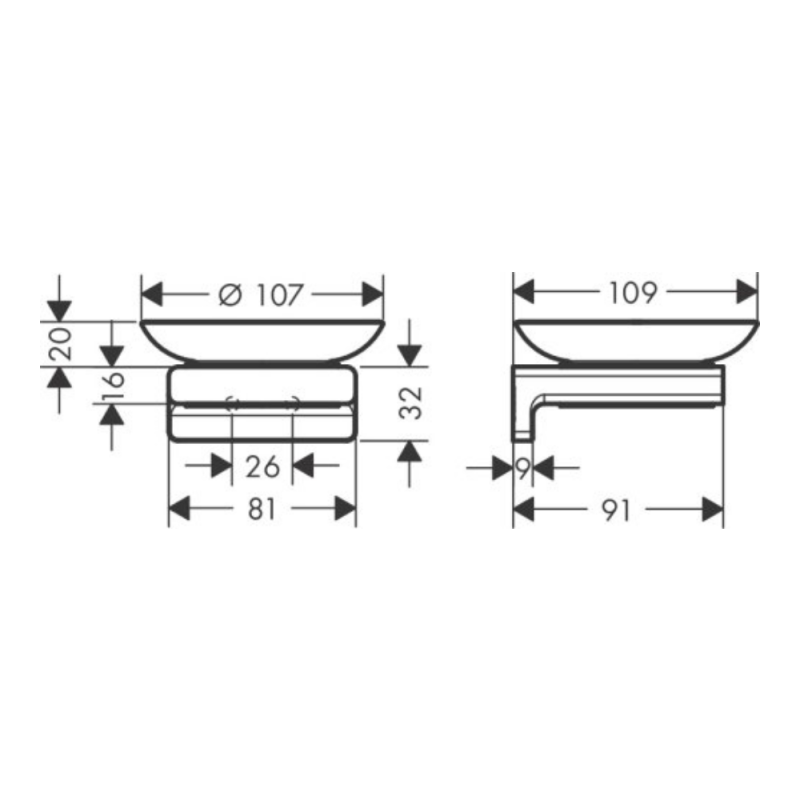 Hansgrohe ADDSTORIS мыльница, цвет шлифованная бронза, (41746140)