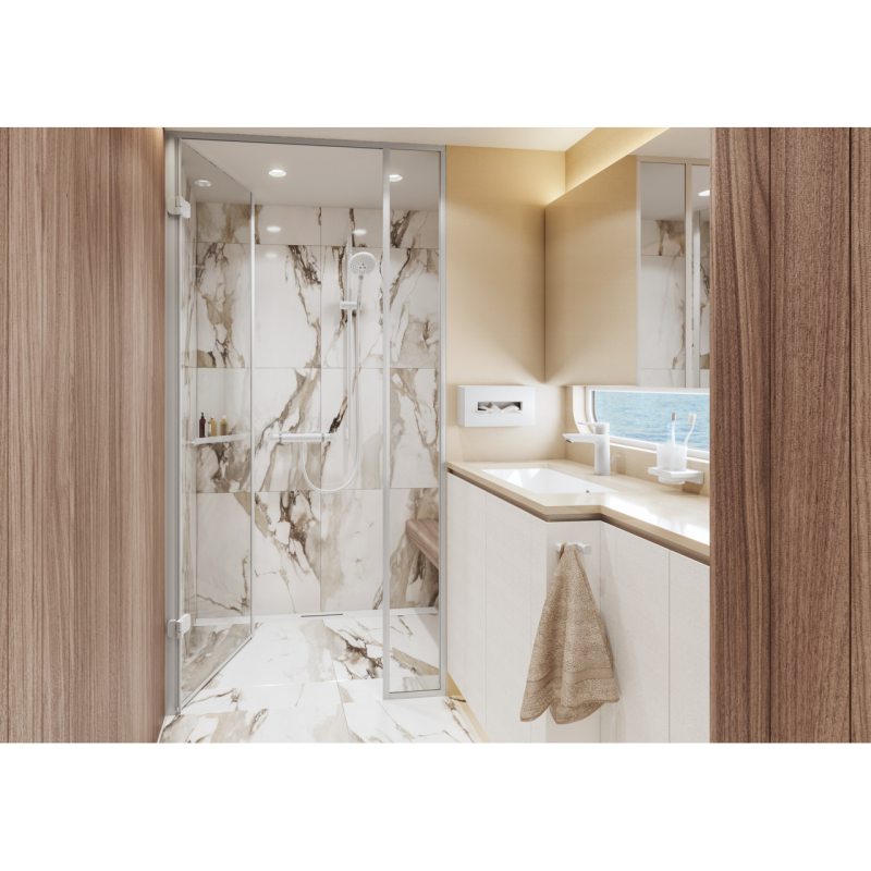 Hansgrohe ADDSTORIS полка угловая, цвет белый матовый, (41741700)