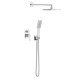 IMPRESE BILOVEC система душова прихованого монтажу (змішувач 2 функції, душ 260*188 мм ABS, лійка 3 режими, шланг 1500 мм PVC), хром, (t03000901SQС)