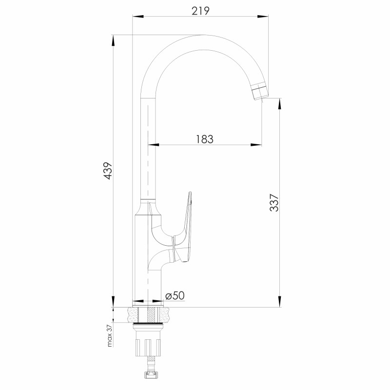 VOLLE FRANCO смеситель для кухни, cromo, (1541.110101)