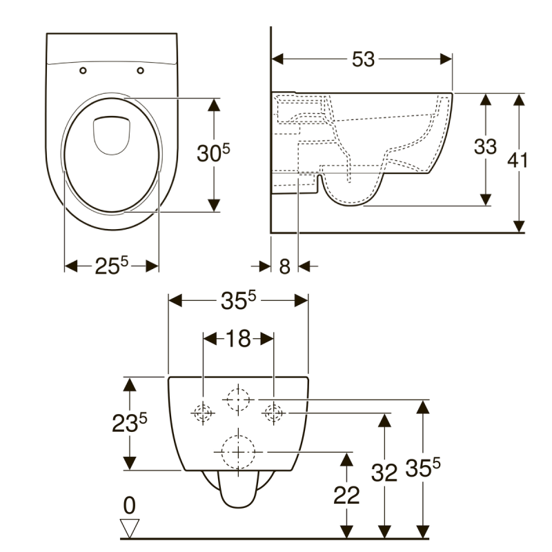 Geberit ICON унитаз подвесной, воронкообразный, закрытая форма, Rimfree, белый, (204060000)