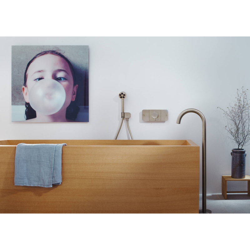 Axor ONE шланговое соединение с держателем для душа, Fixit Porter, цвет шлифованный никель, (45723820)