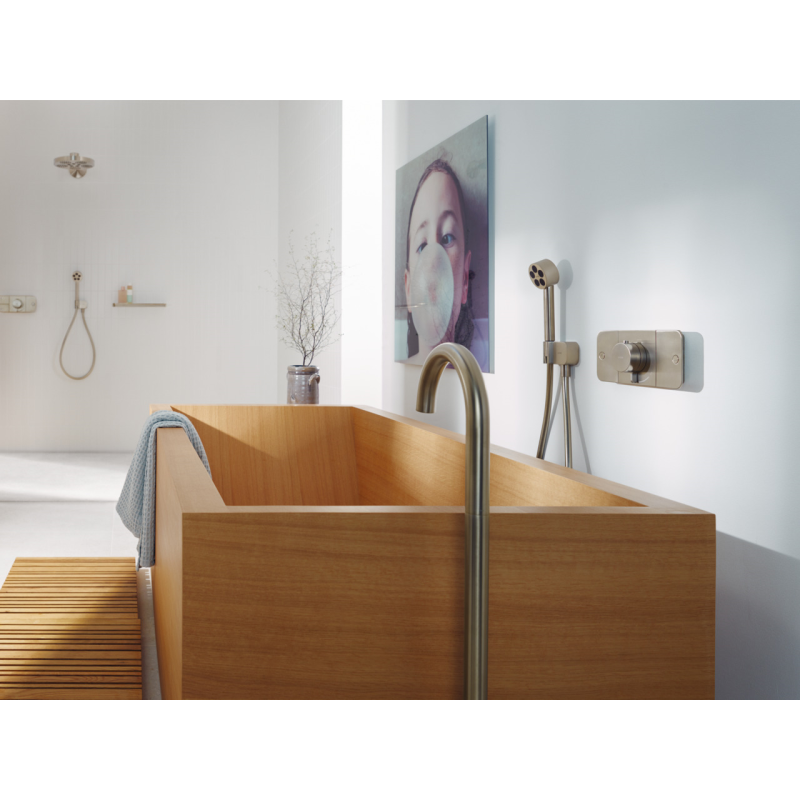 Axor ONE шланговое соединение с держателем для душа, Fixit Porter, цвет шлифованный никель, (45723820)