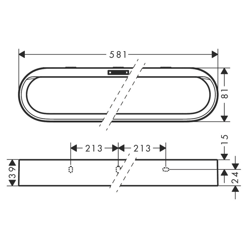 Hansgrohe Держатель полотенец WALLSTORIS 27926700, белый, (27926700)
