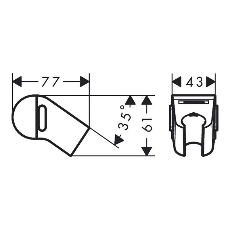 Hansgrohe Тримач ручного душа WALLSTORIS 27917700, білий, (27917700)