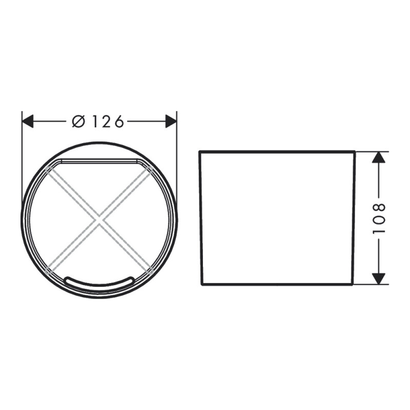 Hansgrohe WALLSTORIS разделитель, цвет черный матовый, (27921670)