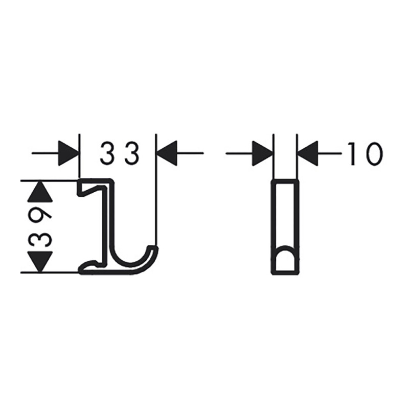 Hansgrohe Крючок для ванной комнаты WALLSTORIS 27929670, черный, (27929670)