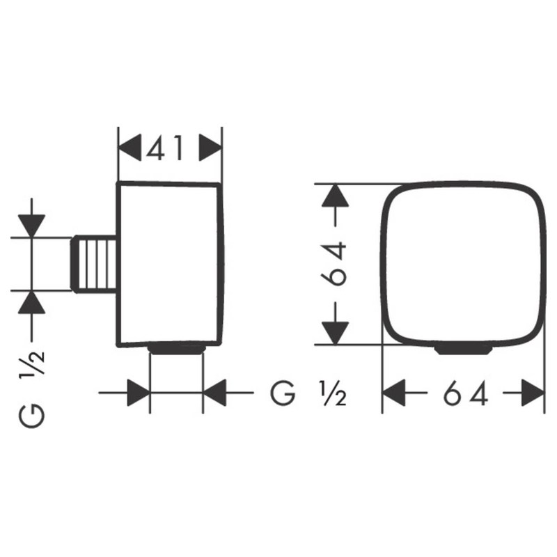 Hansgrohe FIXFIT шланговое соединение, черный матовый, (26457670)