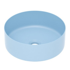 IMPRESE Умывальник накладной 35,8*35,8*13,7см круглый, matt blue, (i11102MB)