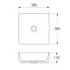 IMPRESE BLACK EDGE умывальник накладной 38,5*38,5*13,5см квадратный, (i11095)