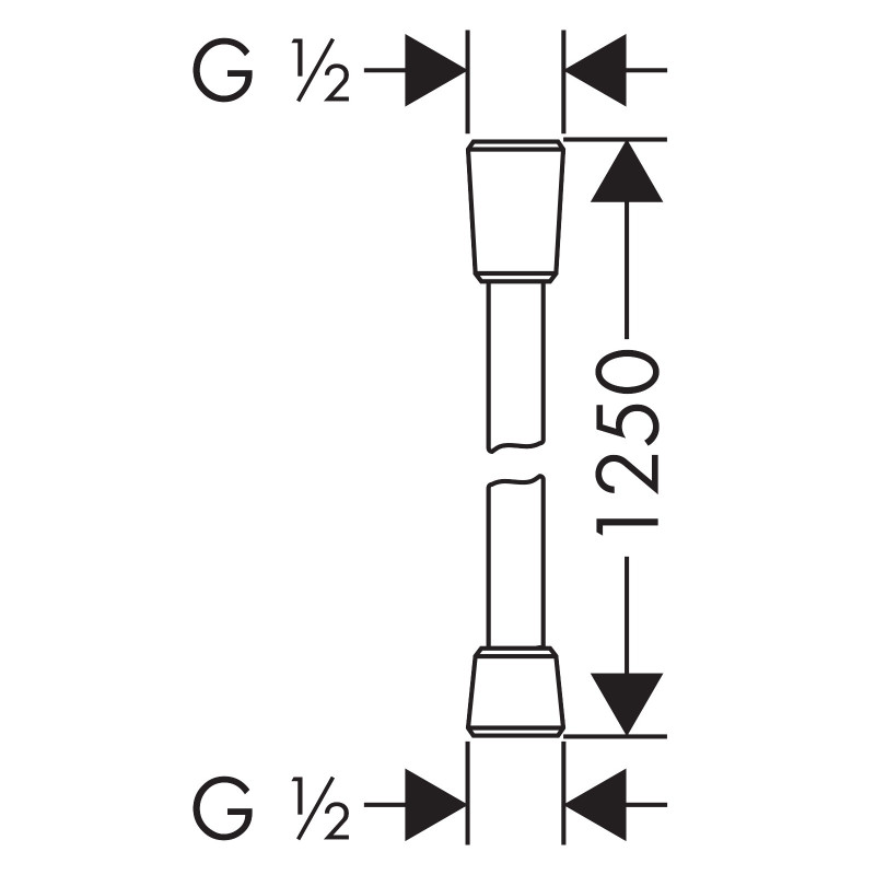 Hansgrohe ISIFLEX шланг для душа 125см, черный матовый, (28272670)