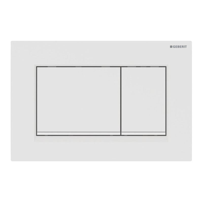 Geberit SIGMA20 SQUARE змивна клавіша для подвійного змиву,білий матовий, фарбований, легко чиститься /білий, (115.883.01.1)