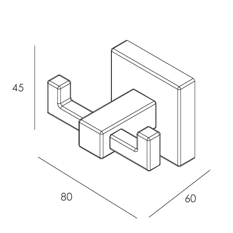 IMPRESE BILOVEC гачок подвійний, чорний, (102255B)