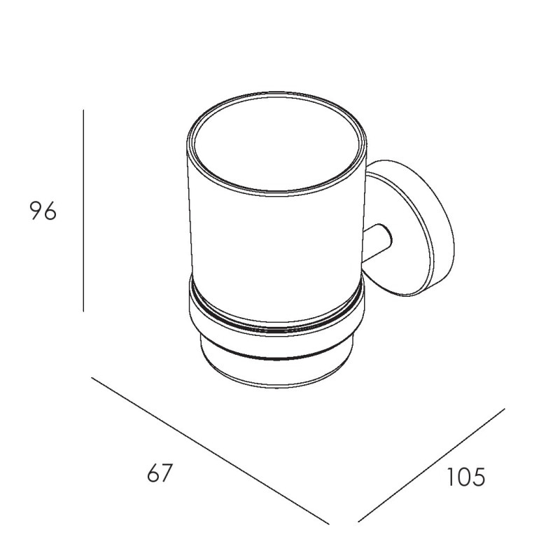 IMPRESE SKALA склянка, хром, (121275)