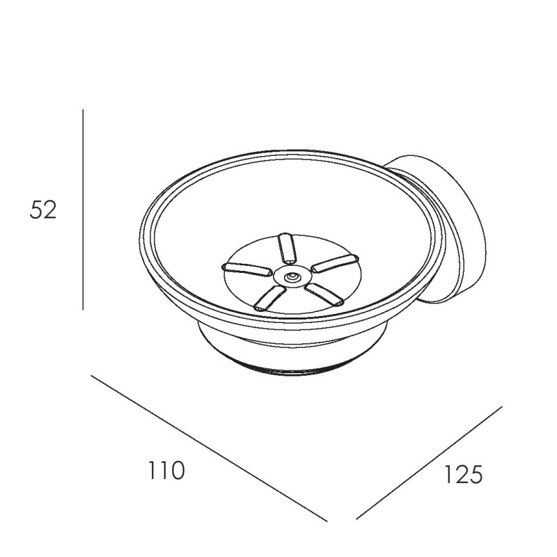 IMPRESE SKALA мильниця, хром, (111275)