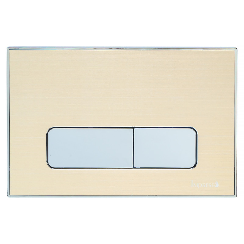 IMPRESE i7113, клавиша смыва, золото сатин, вставка из алюминия, (i7113AG)
