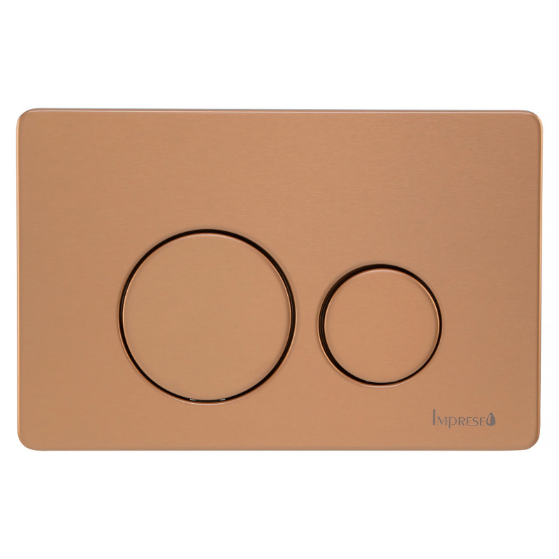 IMPRESE i7111, клавиша смыва, розовое золото глянец, нержавеющая сталь, (i7111SR)