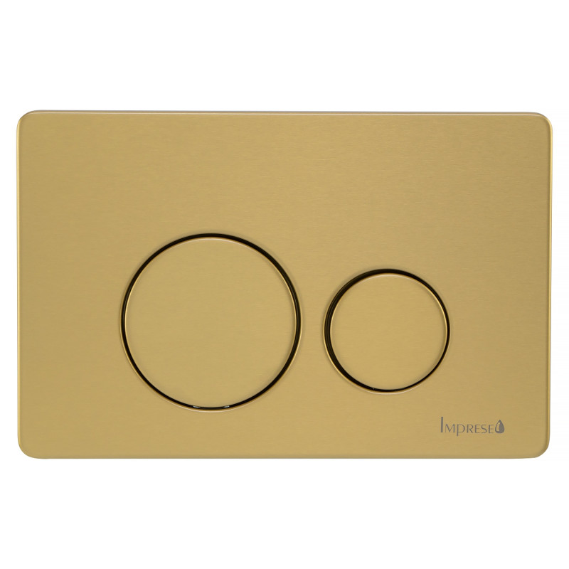 IMPRESE i7111, клавиша смыва, золото сатин, нержавеющая сталь, (i7111SG)