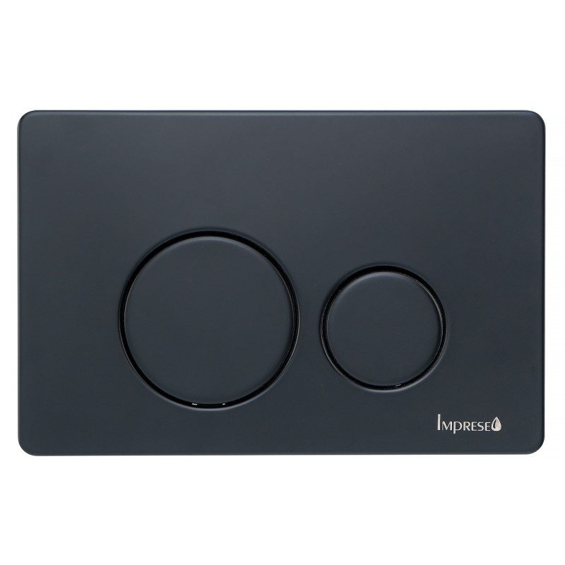 IMPRESE i7111, клавиша смыва, черный матовый, нержавеющая сталь, (i7111SB)