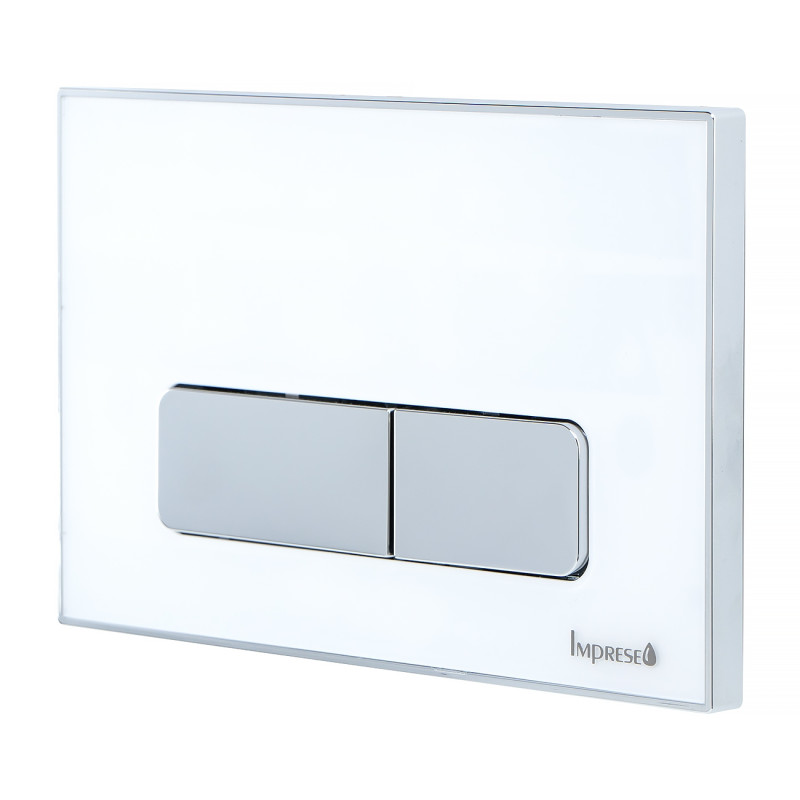 IMPRESE i7110, клавиша смыва, белый глянец, вставка из акрила, (i7110AW)