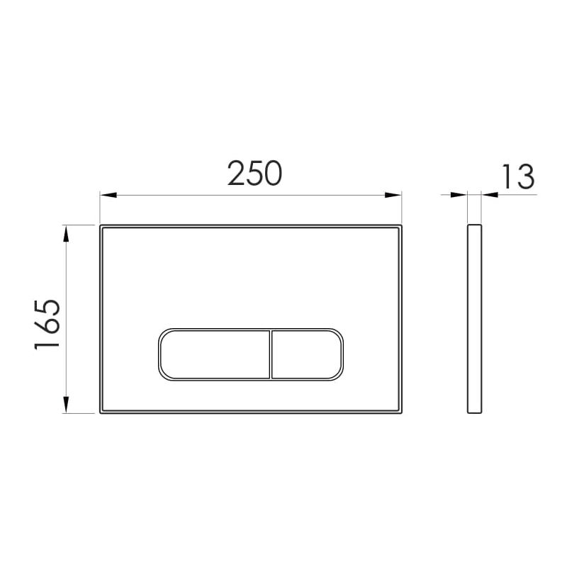 IMPRESE i7110, клавиша смыва, черный глянец, вставка из акрила, (i7110AB)