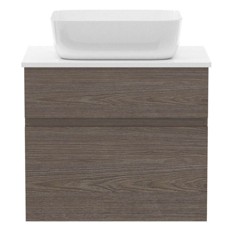 IMPRESE BLATNA L комплект меблів 70см, колір ільм бергамо: тумба підвісна, зі стільницею, 2 ящики + умивальник накладний, (f32708Dr)