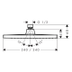 Hansgrohe CROMETTA E 240 верхнiй душ, 1jet, EcoSmart, 9л/хв, хром, (26727000)