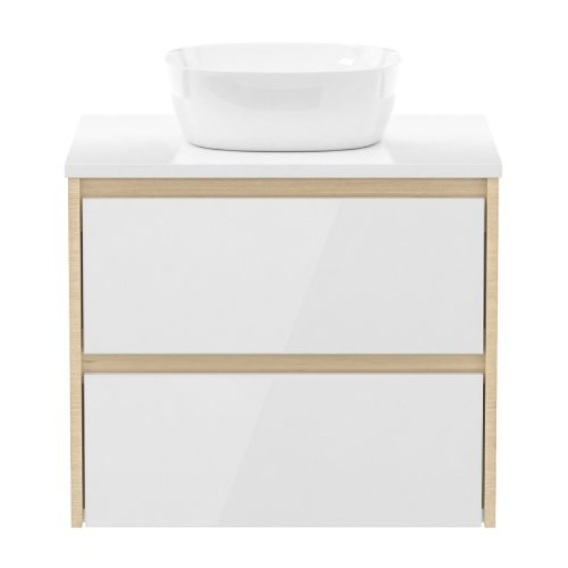 IMPRESE NETKA тумба 60см подвесная, со столешницей, 2 ящика, дуб, (f3201Dr(1))