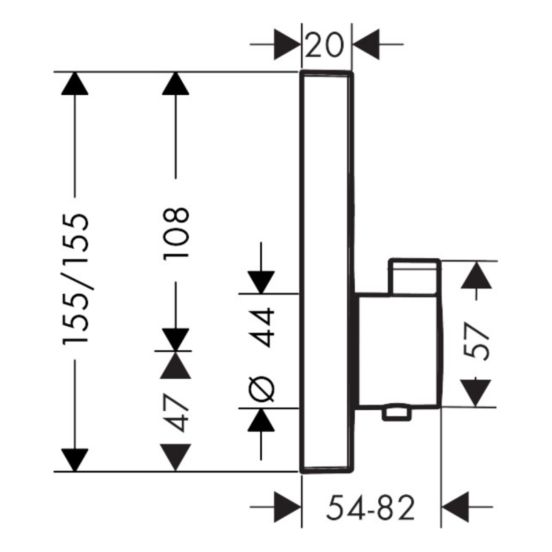 Hansgrohe SHOWER SELECT термостат прихованого монтажу, для 2х споживачiв, шлiфована бронза, (15763140)
