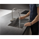 Hansgrohe AQUNO SELECT M81 смеситель для кухни, однорычажный 170, с вытяжным изливом, 3jet, sBox, нержавеющая сталь, (73831800)