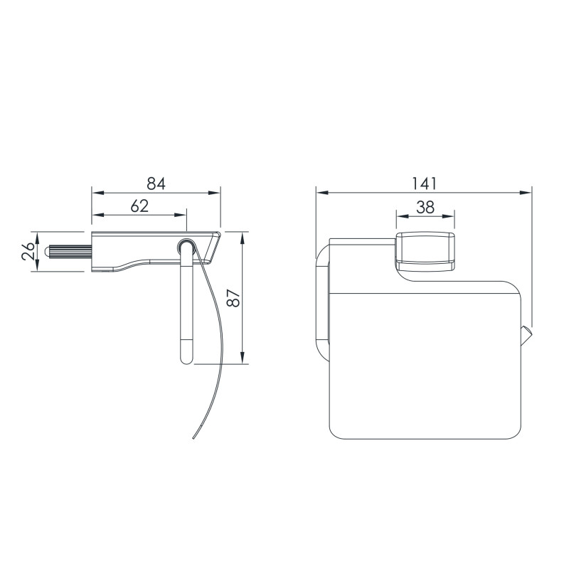 IMPRESE GRAFIKY тримач для туалетного паперу, чорний нікель, (ZMK041807220)