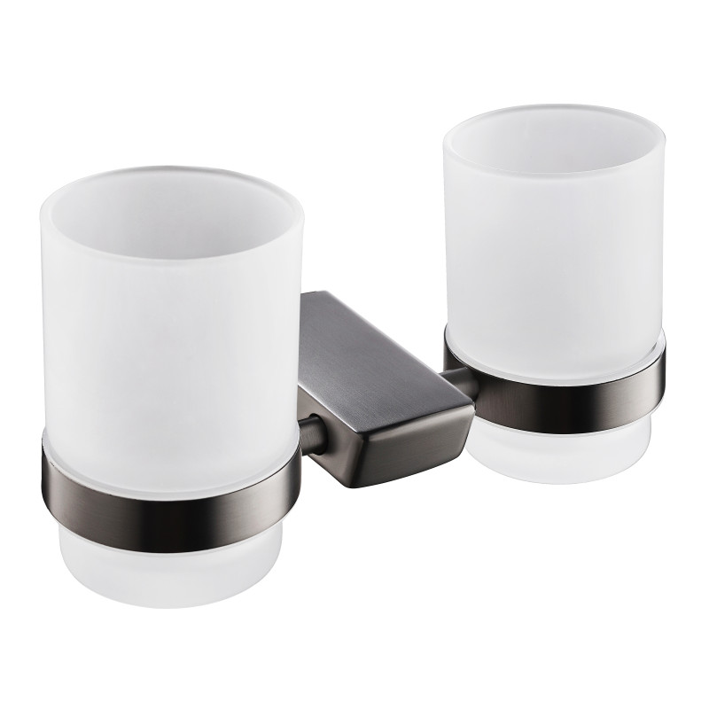 IMPRESE GRAFIKY склянка для зубних щіток, подвійна, чорний нікель, (ZMK041807240)