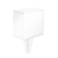 Hansgrohe FixFit Шланговое подсоединение Square с клапаном обратного тока, матовый белый, (26455700)