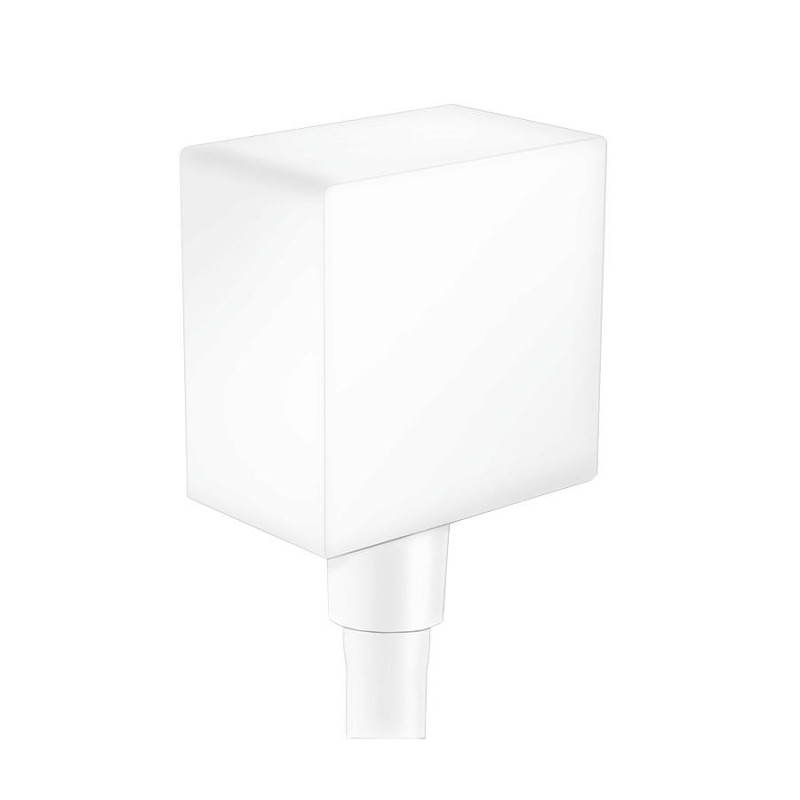 Hansgrohe FixFit Шланговое подсоединение Square с клапаном обратного тока, матовый белый, (26455700)