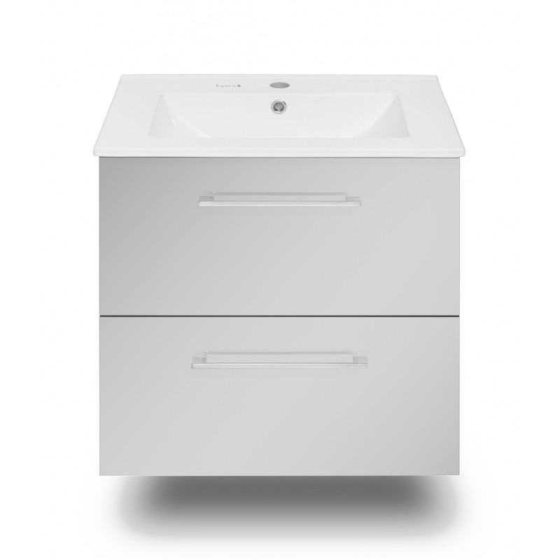 IMPRESE VALTICE комплект меблів 80см, білий: тумба підвісна, 2 ящики + умивальник накладний арт i11042D, (f3212W)