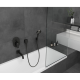 Hansgrohe FixFit Шланговое подсоединение Square с клапаном обратного тока, цвет покрытия черный матовый, (26455670)