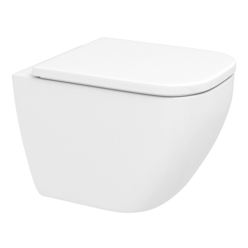 IMPRESE VALTICE Rimless унитаз подвесной 51*36*40см, сиденье твердое Slim slow-closing, (i1105)