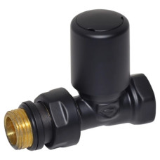 Carlo Poletti Кран радиаторный прямой BLACK MATTE Ø1/2" FIRST (V140710EFS9005O)