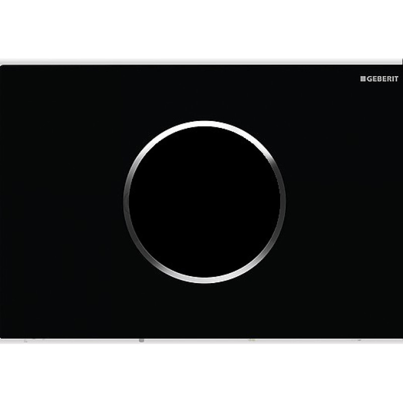 Geberit SIGMA10 ROUND смывная клавиша,автоматическое/ бесконтактное смывание, питание от сети,черный/глянцевый хром, (115.907.KM.1)