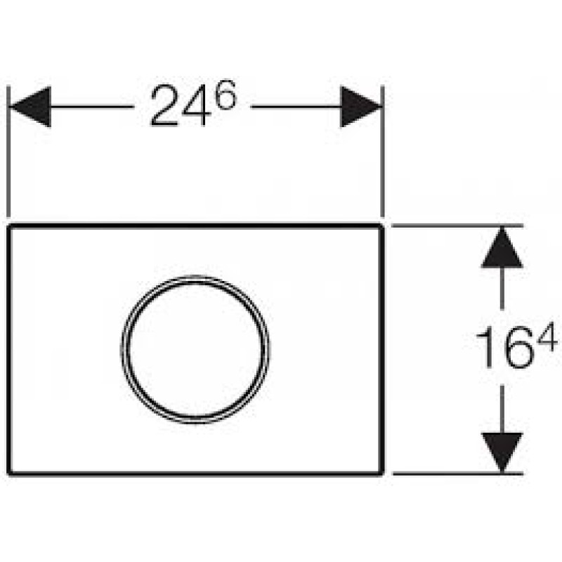 Geberit SIGMA10 ROUND смывная клавиша,автоматическое/ бесконтактное смывание, питание от сети,черный/глянцевый хром, (115.907.KM.1)