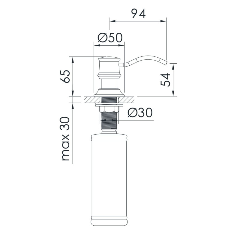 IMPRESE PODZIMA ZRALA дозатор для мила врізний в стільницю, (ZMK02170830)